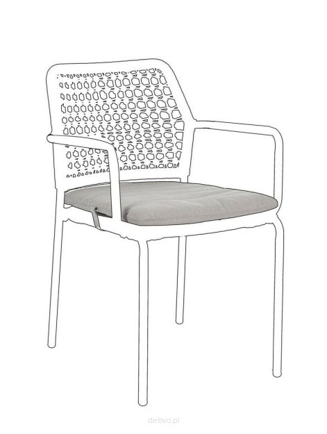 BIZZOTTO poduszka do krzesła RAJADA       jasnoszara