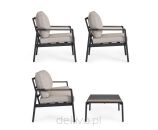 BIZZOTTO zestaw ogrodowy ELNA antracyt    / beż - 6