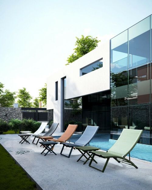 BIZZOTTO leżak ogrodowy TAYLOR zielony