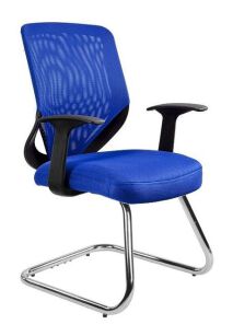 Krzesło konferencyjne MOBI SKID W-953 niebieski 
