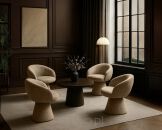 MaMaison krzesło obrotowe PEDRA beżowe - 11