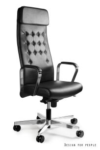 Fotel biurowy ARES eko-skóra S-629-PU czarny