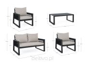 BIZZOTTO zestaw ogrodowy CAPTIVA          antracyt / szary - 9