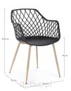 BIZZOTTO krzesło OPTIK czarne - 8