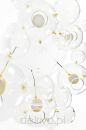 MOOSEE Lampa wisząca CAPRI DISC 5 złota   - 300 LED, aluminium, szkło - 6